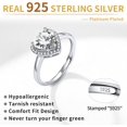 thumbnail image 4 of TRAHOO-925 Sterling Silver Heart/Round/Pear/Emerald Shaped Birthstone Promise Ring for Women (Withe Gift Box), 4 of 4