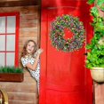 thumbnail image 3 of 30cm Flower Garland Easy Care Photo Prop Full Bloom Door Hanging Wreath Pendant Courtyard Decor, 3 of 5