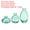 Green, variant on Unique Bargains Bud Vases, Set of 3 Small Vintage Glass Flower Bud Vase for Wedding Party, Clear