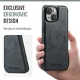 thumbnail image 4 of ELEHOLD for iPhone 15 Case,Magnetic Premium PU Leather Business Classic Soft Silicone Bumper Ultra Slim Shockproof  Protective Case for Women Men for iPhone 15,Black, 4 of 6