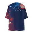 thumbnail image 5 of Frostluinai 4th of July Women's American Flag Print Kimono Cover Up Cardigan 3/4 Sleeve Chiffon Swimsuit Coverups Camiseta 4 de Julio Mujer, 5 of 6
