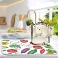 thumbnail image 5 of Yayeee Dish Drying Mat for Kitchen Counter 16"x18" Microfiber Absorbent Pad, Red Vegetables Pattern, 5 of 7