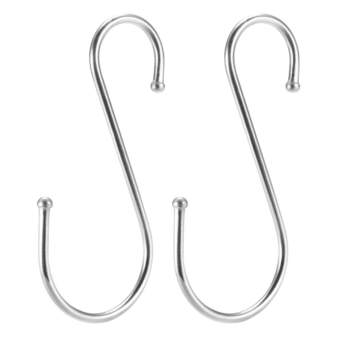 Stainless Steel S Hooks 4.9" S Shaped Hook Hangers Multiple Uses 2pcs