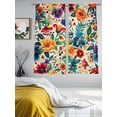 thumbnail image 2 of Vintage Botanical Sheer Curtains 63 Inch Length 2 Panels Set, Spring Floral Summer Vintage Voile Window Treatment Rod Pocket Curtains Sheers Drapes for Bedroom/Living Room/Kitchen 52x"63"x2, 2 of 7