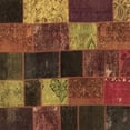 thumbnail image 1 of Ahgly Company Indoor Square Patchwork Brown Transitional Area Rugs, 4' Square, 1 of 4