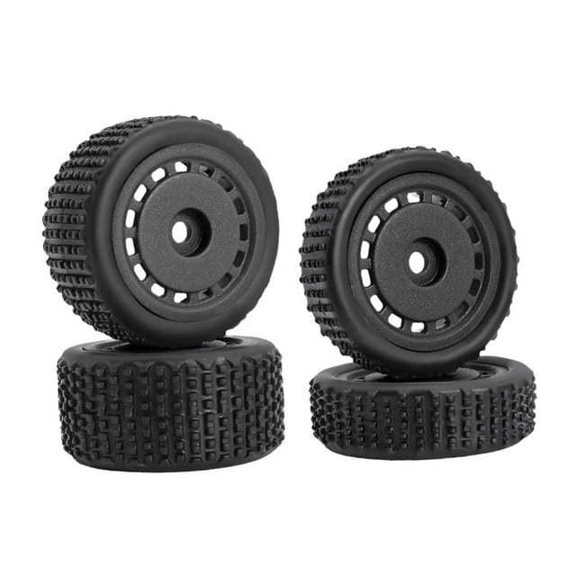TISHITA 4Pcs Wheel Rims Sturdy Premium RC Tire Wheels for Micro B 244016 1:24 RC Car Black