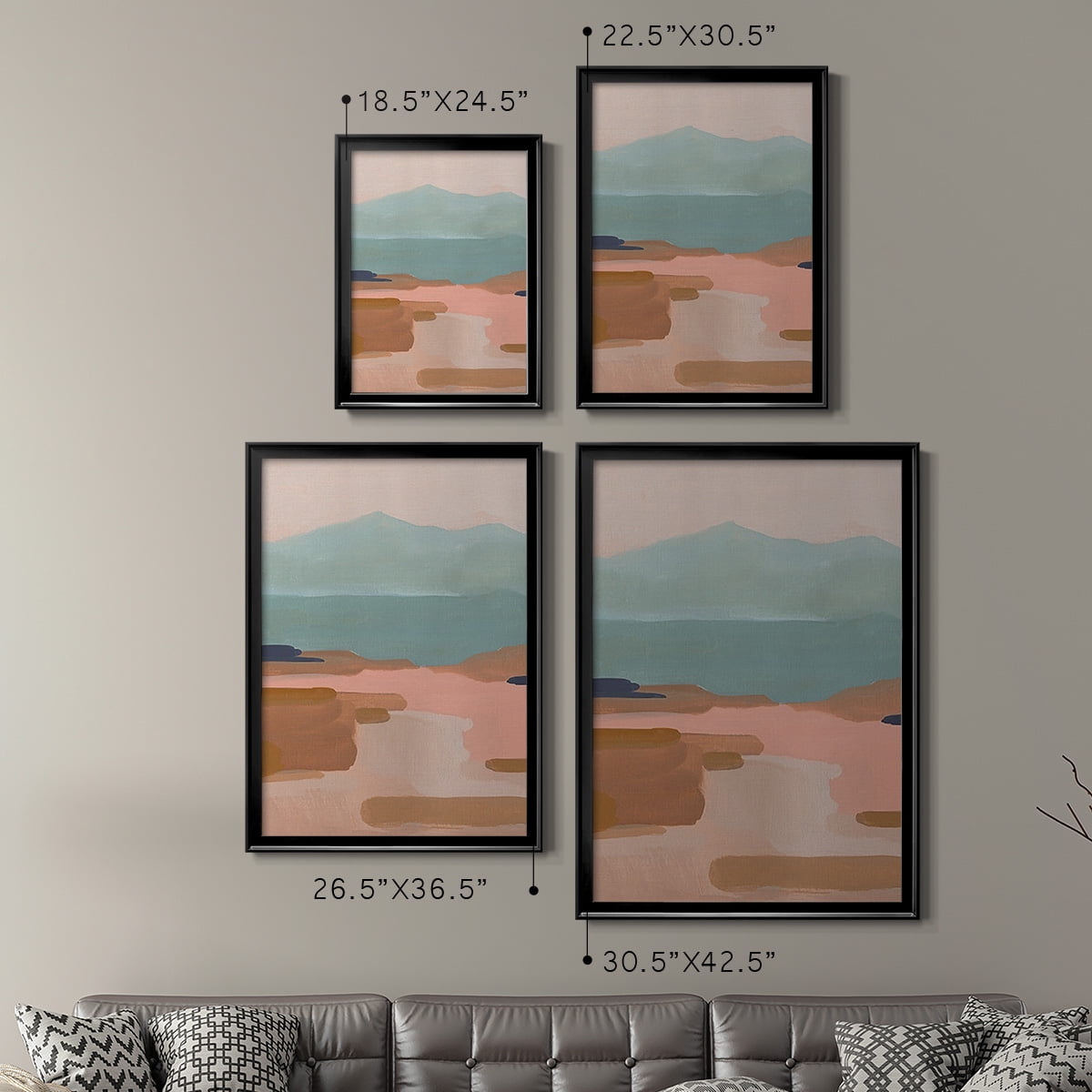 Desert Sunrise I Premium Framed Print, in Gold, Black, or Silver - Ready to Hang