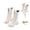 05#White, variant on Combat Boots for Girls Kids Knee High Lace Up Side Zipper Winter Boots Teen Punk Goth Boot Girls Fall Shoes