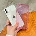 thumbnail image 2 of Compatible for iPhone 11 Clear Case, Cute Glitter Heart Rainbow Laser Holographic Bling Pattern Case for Women Girls Soft TPU Shockproof Camera Protective - Pink, 2 of 11