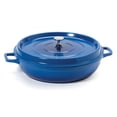 thumbnail image 1 of Heiss® Energy-Efficient Cast Aluminum Braiser Pan / Casserole Dish, 4.5 Quart, Blue, 1 of 4