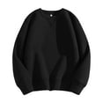 thumbnail image 3 of Crewneck Sweatshirts for Men 2025 Fall Winter Long Sleeve Lined Plain Basic Sweatshirt Pullover Tops, 3 of 5
