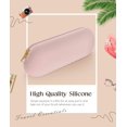 thumbnail image 5 of LESYAO Travel Makeup Brush Holder, Silicone Make up Brush Organizer Bag, Zipper Anti-Fall Out Makeup Brush Pouch for Daily, Work or Gift Giving - Pink, 5 of 8