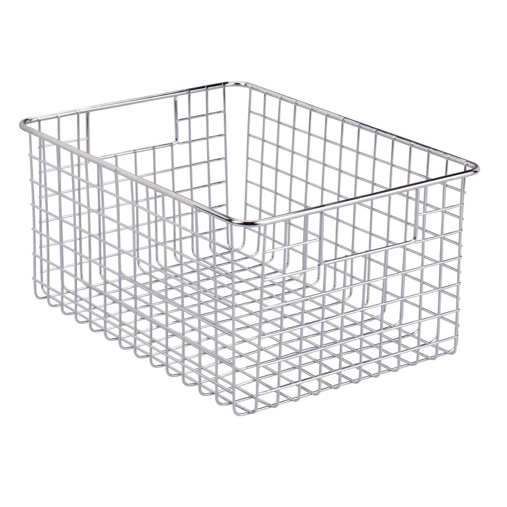 mDesign Farmhouse/Vintage Metal Wire Storage Basket Bin with Handles