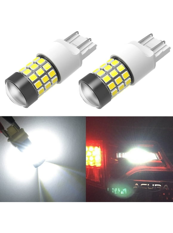 PHINLION 7440 7443 LED Bulb Reverse Light, Super Bright T20 7441 7444 W21w Led Bulbs For Backup Turn Signal Parking Lights 6000k Xenon White Pack Of 2