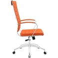 thumbnail image 2 of Pemberly Row Modern Style Vinyl and Aluminum Highback Office Chair in Orange, 2 of 5