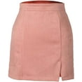 thumbnail image 4 of ReedCA Women's Basic Faux Suede High Waist A-line Mini Pencil Bodycon Skirt, 4 of 10