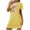 Yellow, variant on Wancir Women's Soft Love Heart Print Lounge Dress, Plus Size Short Round Neck Nightdress