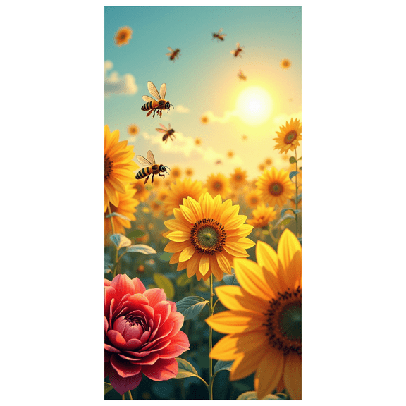 LUUFILx Sunflower Floral Backdrop Sunflower Field Photography Backdrop for Parties Wedding Garden Décor Nature Scene Outdoor Events Background