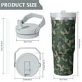 thumbnail image 6 of Camouflage 30oz Handheld Travel Tumbler with Handle – Double Wall Stainless Steel Insulated Cup, Flip Straw Lid, Leak-Proof & BPA-Free for Hot and Cold Drinks – Durable Coffee & Juice Mug White, 6 of 6