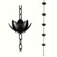 thumbnail image 2 of Copper Rain Chain Gutter Downspout Hummingbird Design Outdoor Decor Garden Water Feature, Multicolor, 2 of 9