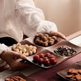 thumbnail image 3 of Bandeja de Bambú para Sala de Estar: Elegante Bandeja para Servir Bocadillos y Dulces para la Mesa de Café, Organizador del Hogar, 3 of 6
