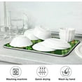 thumbnail image 7 of Baofu St. Patrick's Day Dish Drying Mat for Kitchen Counter, Shamrocks Green Clover Leaves Ultra Absorbent Reversible Microfiber Dishes Drying Rack Pad Heat-resistant Mats 16x18in, 7 of 7