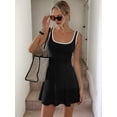 thumbnail image 6 of Women'S Athletic Dress Mini U Neck Sleeveless Fitted Casual Basic Dresses Black S, 6 of 9