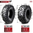 WANDA ATV Tires Set for Honda FOURTRAX FOREMAN RUBICON RINCON 0420, 25X8X12 & 25X10X12 Bighorn