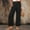 A Black, variant on Womens Wide Leg Palazzo Pants Loose Fit Straight Pants Lightweight Summer Beach Pants Dressy Casual Trousers with Pockets Khaki L