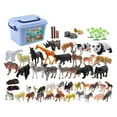 thumbnail image 2 of stanreset 58x Animal Figurines Toy Wildlife Playset Learning Forest for Wild Zoo Animals Party Children Storage Box, 2 of 9