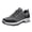 Gray, variant on HEWUQI Mans Tennis Running Shoes Chunky Platform Non Slip Fashion Walking Gym Sports Athletic Slip on Casual Work Comfortable Breathable Sneakers Gray Size 9.5