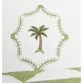 thumbnail image 3 of Martinique Embroidered Tropical Palm Tree Twin Cotton Lightweight Coastal Beach Quilt, 3 of 6