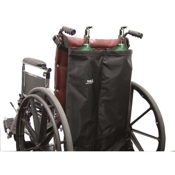 SkiL-Care Oxygen Cylinder Holder - Double Tank - Fits 16-24" WC