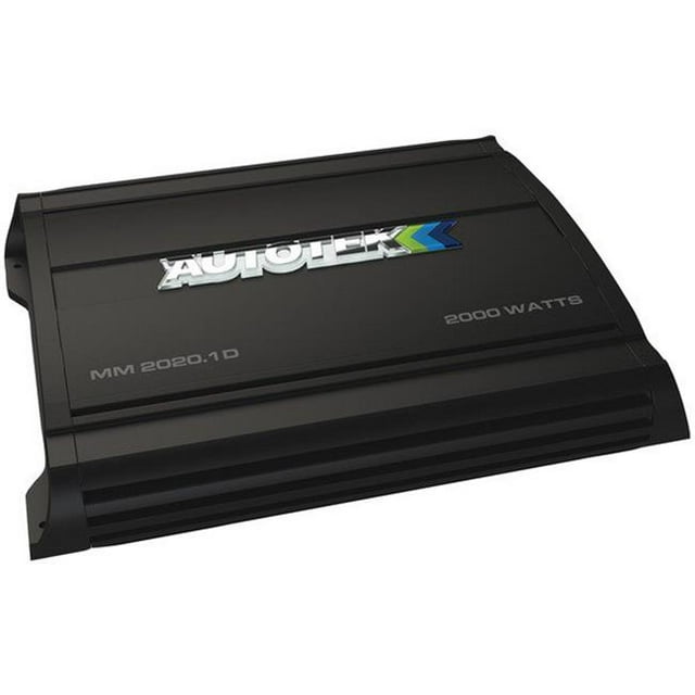 Autotek MM2020.1D 2000 watts The Mean Machine Subwoofer Monoblock Stable Class D Amplifier, Black - 1 Ohm