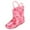 Z1-Pink, variant on Shadoumai Kids Rain Boots for Boys Girls Lightweight Comfortable Adjustable Drawstring Design Non- Outdoor Seasonal Footwear