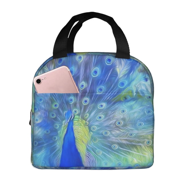 Disketp Peacock Bolsa Térmica para Almuerzo para Hombre y Mujer, Ideal para Trabajo, Senderismo y Picnic