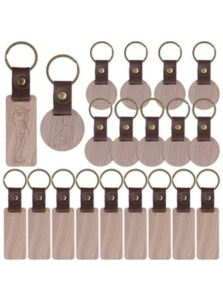 Blank Leather Keychains ready to be Personalized-10 pack Leather Keyrings  Blanks-Stamping, Tooling, Embossing, Engraving and Painting ready