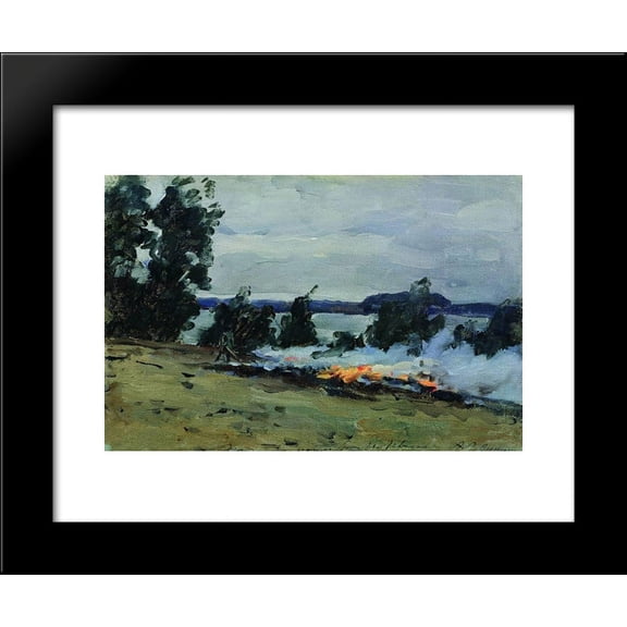 Fires 20x24 Framed Art Print by Isaac Levitan