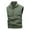 Army Green, variant on UVEASISHA Mens Lightweight Work Vest Big and Tall Casual Cargo Vest Outdoor Sleeveless Lapel Zip up Jackets with Pockets Khaki M
