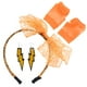 thumbnail image 4 of BRIGHTFUFU Diadema de encaje de los 80 con pendientes de neón, guantes de rejilla sin dedos para la fiesta de los 80 (naranja), 4 of 7