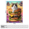 thumbnail image 4 of Nawypu Funny Cat Blanket Super Soft Cozy Food Hamburger Cat Throw Blanket for Kids Girls Boys Women Teens Adults Lightweight Flannel Fuzzy Blankets Cat Lover Gifts, 4 of 6