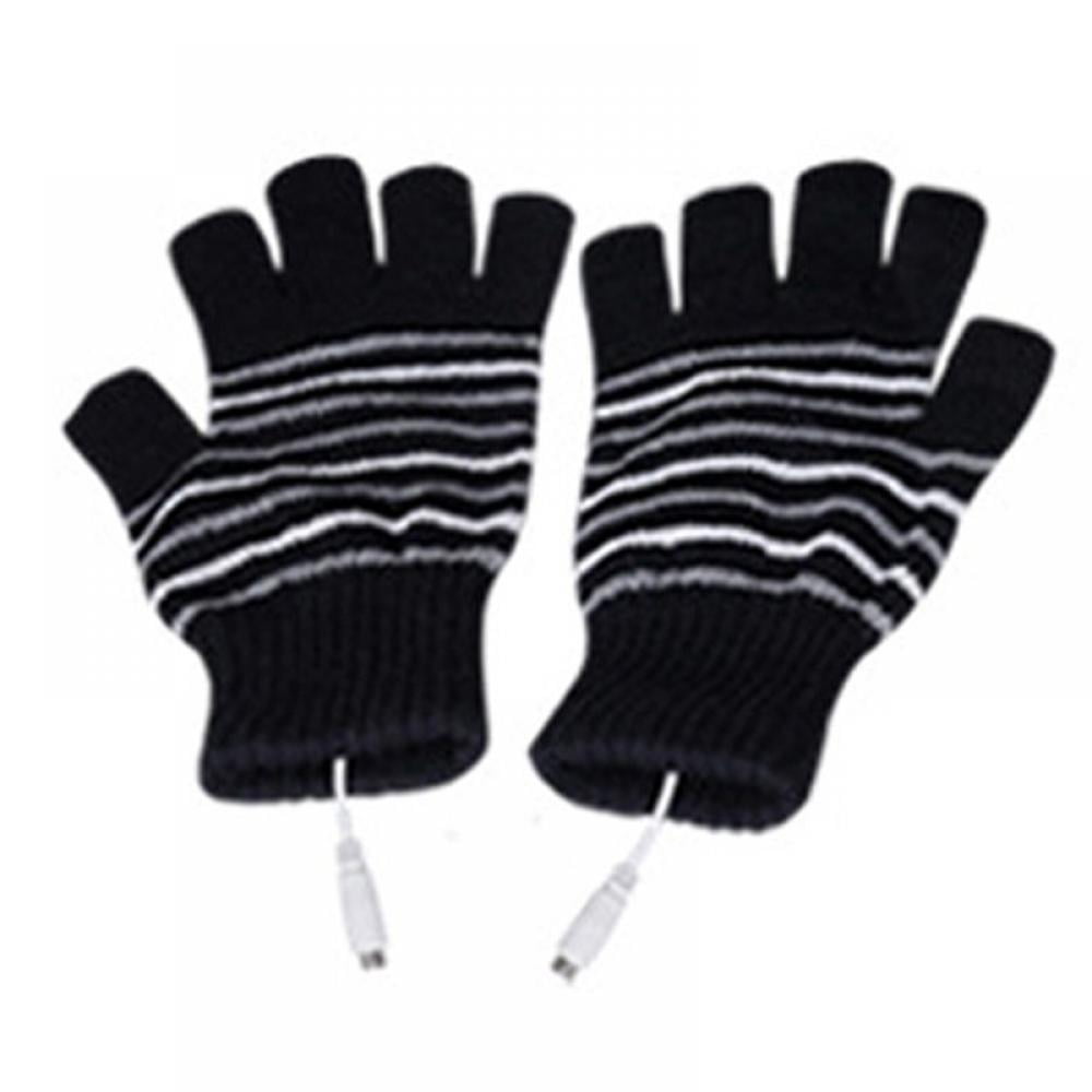 USB Heated Gloves Men Women Winter Electric Heating Warm Sports Gloves Mitten 