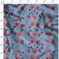 thumbnail image 2 of Soimoi Japan Crepe Satin Blue Fabric By the Yard - 54 Inch Wide - Florals Print Fabric - Elegant and Timeless Patterns for Fashion and Home Decor Printed Fabric, 2 of 6