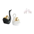 thumbnail image 1 of 2 Figuras De Elefante Cisne, Esculturas, Adornos De Mesa, Artesanías únicas, Decoración Para Parejas, Estatuas De Animales Para Estantería, Entrada, Oficina, Dormitorio., 1 of 8