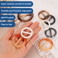 thumbnail image 3 of 8 Pack Uxcell T-shirt Clips, 30mm(1-3/8") Round Resin Silk Scarf Ring Clip Clothes Knotting Buckle Ring for Women Scarf, Brown, 3 of 6
