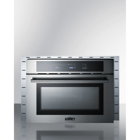 Stainless steel trim kit to extend width of CMV24 speed oven to 27"