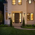 thumbnail image 5 of C Cattleya 2-Pack 12in. Oil Rubbed Bronze Motion Sensor & Dusk to Dawn Outdoor Wall Lantern with Water Ripple Glass, 5 of 8