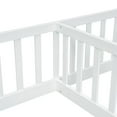 thumbnail image 6 of Double Twin Size Floor Beds with Fence and Guardrails Design, Solid Wood Double Twin Platform Bed for 2, Montessori Floor Beds for Boys Girls Teens, No Box Spring Needed, Easy Assembly, White, 6 of 7