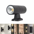 thumbnail image 1 of Lámpara de pared para exteriores Lámpara de pared LED impermeable de doble cabezal para exteriores Lámpara de pared con luz cálida para jardín （luz blanca cálida, 5w, 90*260mm Sailing Electrónica, 1 of 5