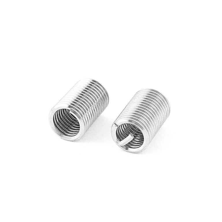 Helicoil M6 100 Pieces Wire Thread Inserts M6 Stainless Steel Helicoil Type  Spiral Wire Screw Wire Sleeve Thread Repair Insert Assortment Kit M6 x 1.0